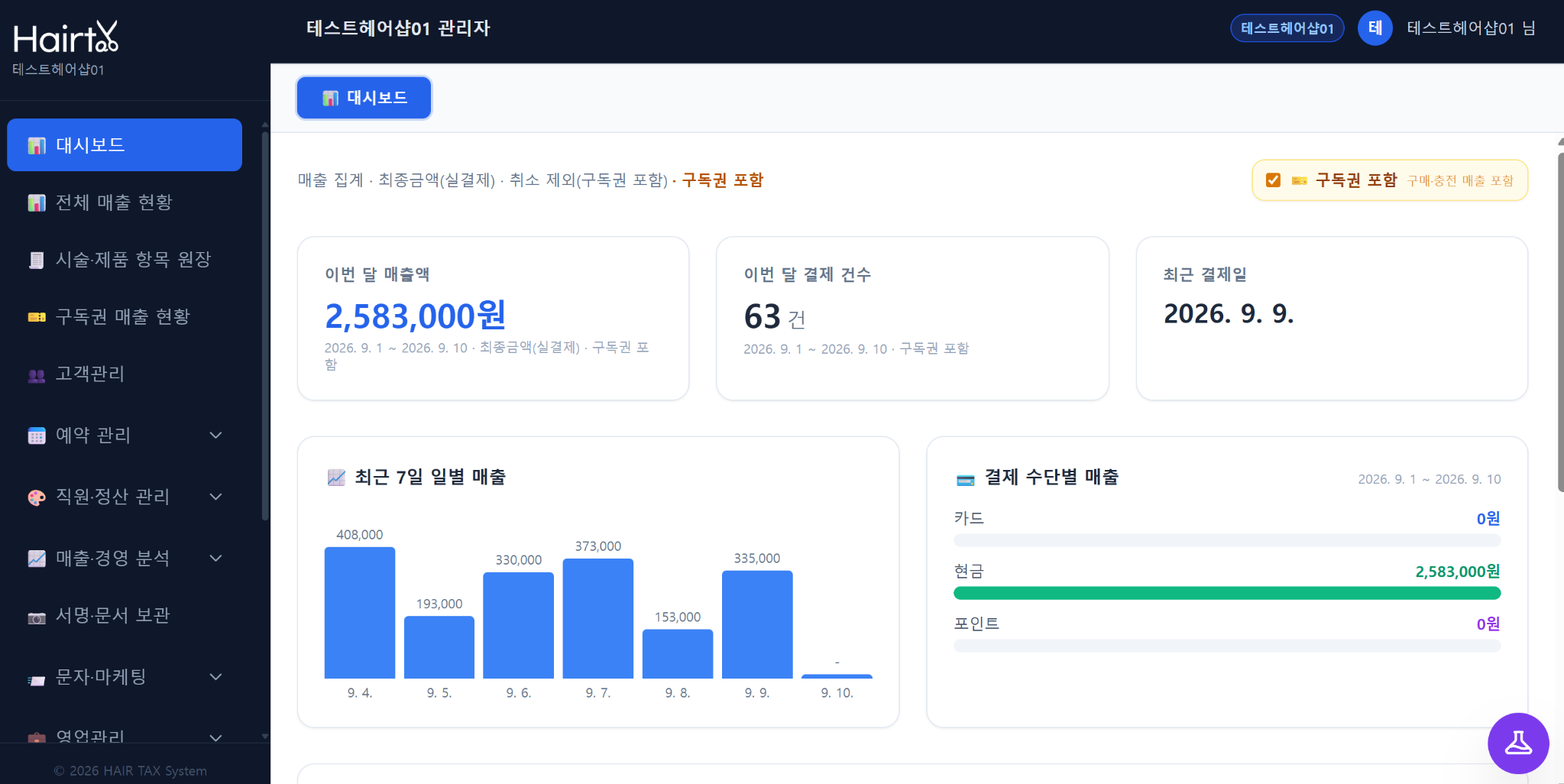 운영 대시보드